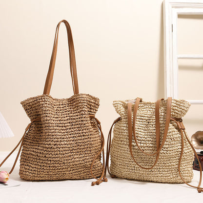 SAC DE PLAGE GRAND PAILLE TRESSÉ
