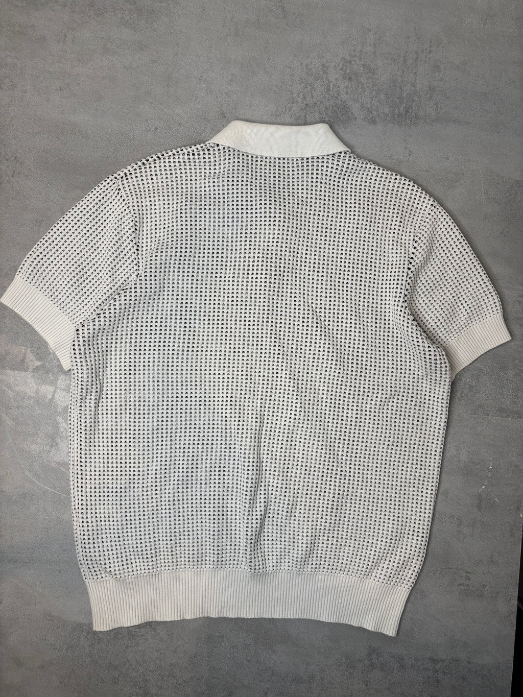 Polo en Maille Zara Homme – Blanc Cassé Texturé