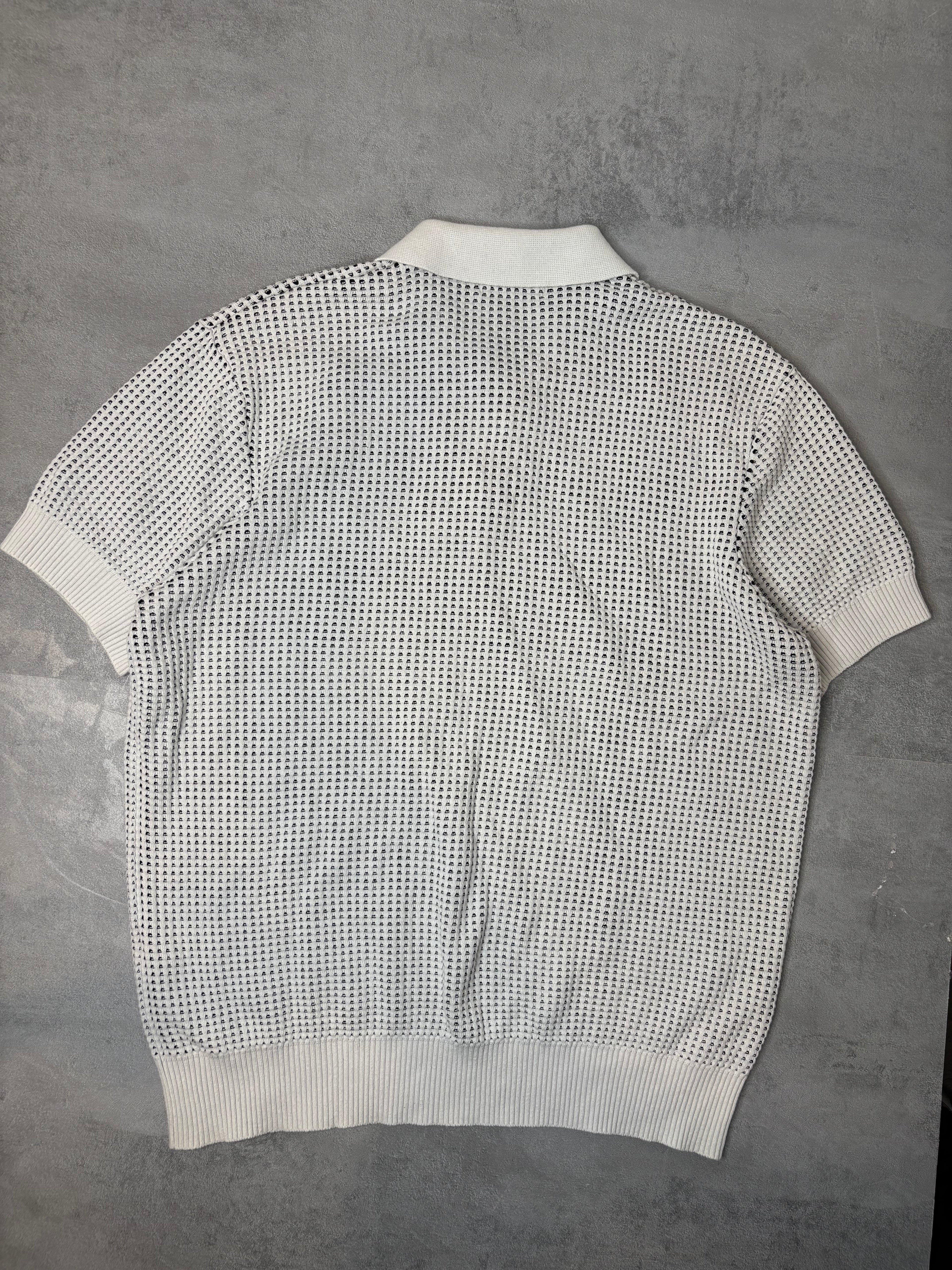 Polo en Maille Zara Homme – Blanc Cassé Texturé