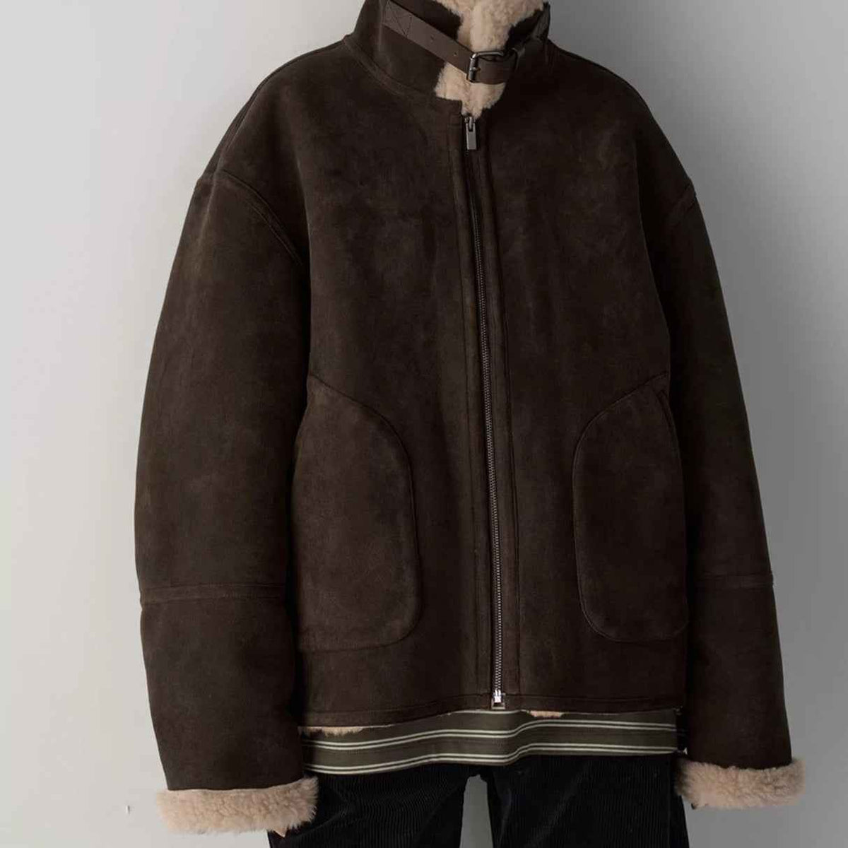 Manteau Épais à Col Modulable
