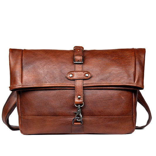 BESACE ÉPAULE CUIR POLI VINTAGE