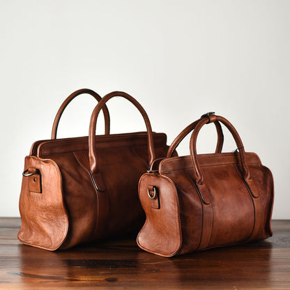 SAC POLOCHON SURPIQUÉ CUIR ARTISAN