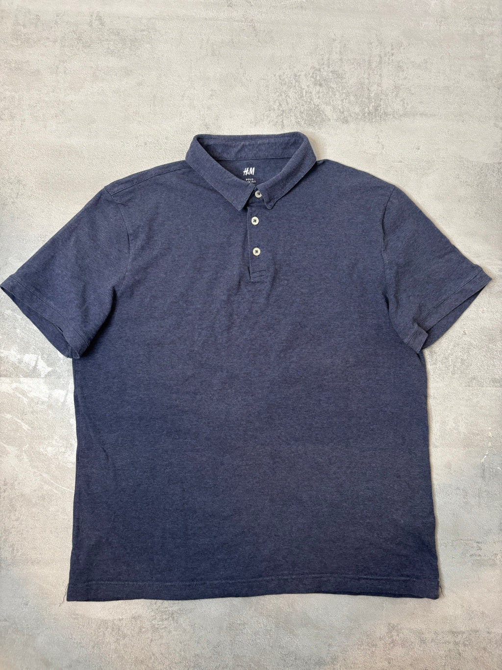 Polo Manches Courtes Slim Fit H&M - Marine L