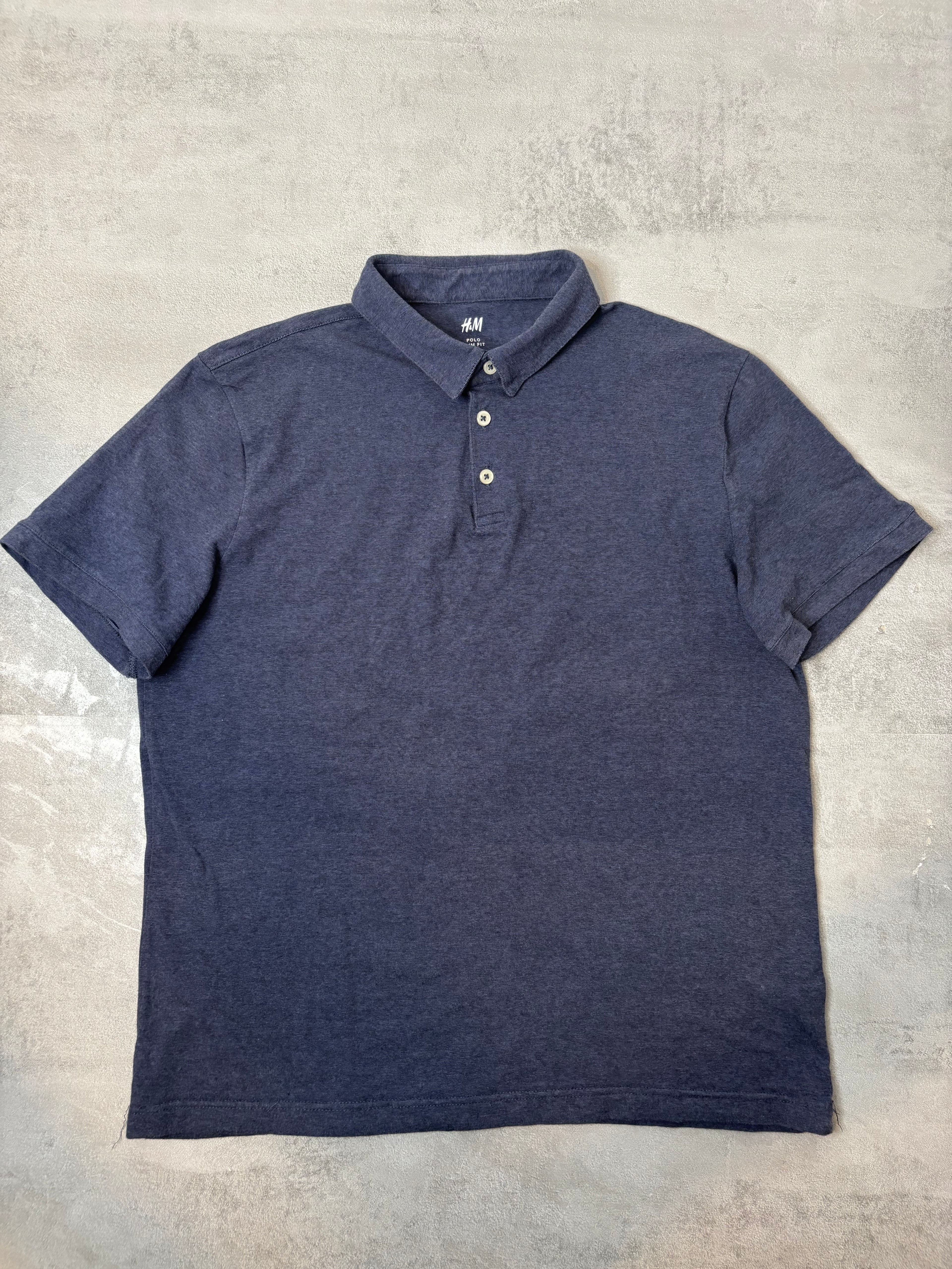 Polo Manches Courtes Slim Fit H&M - Marine L