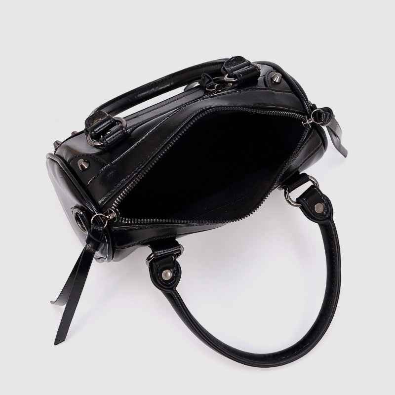 Sac Bowling Clouté Effet Biker Grand Format