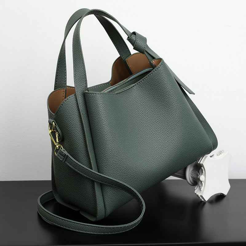 Sac hobo rétro, sac à main seau en cuir végétalien