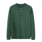 Pull Homme Coréen Maille Fine Col Boutonné – Style Casual Chic
