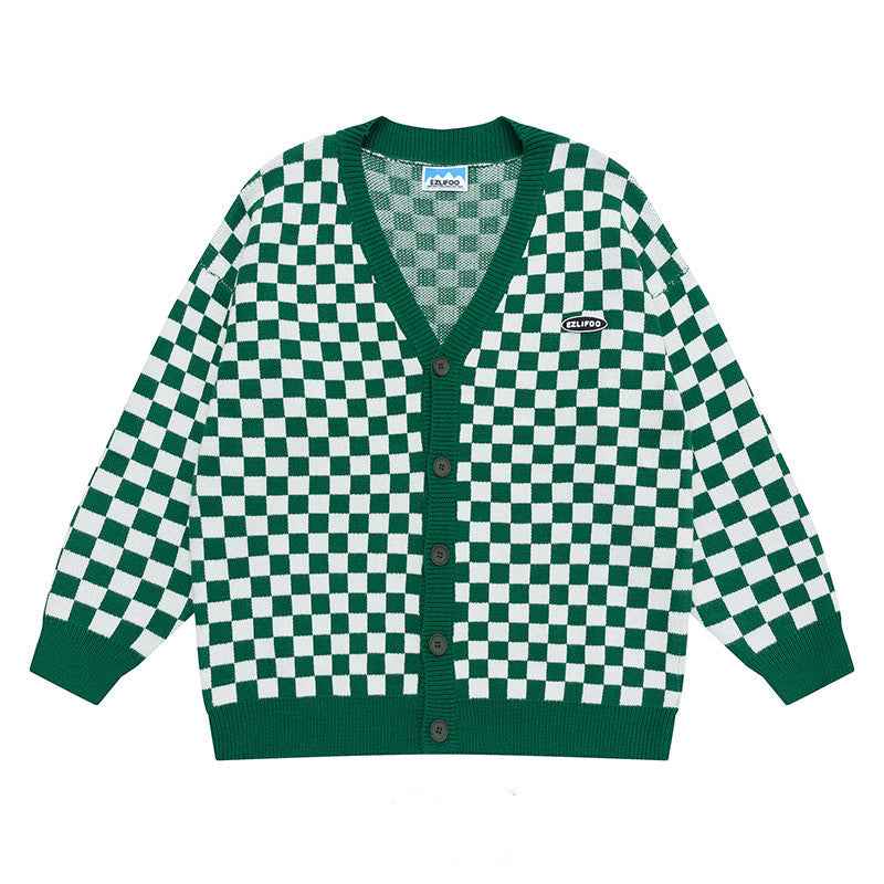 Gilet Damier Oversize Femme - Collection Vintage