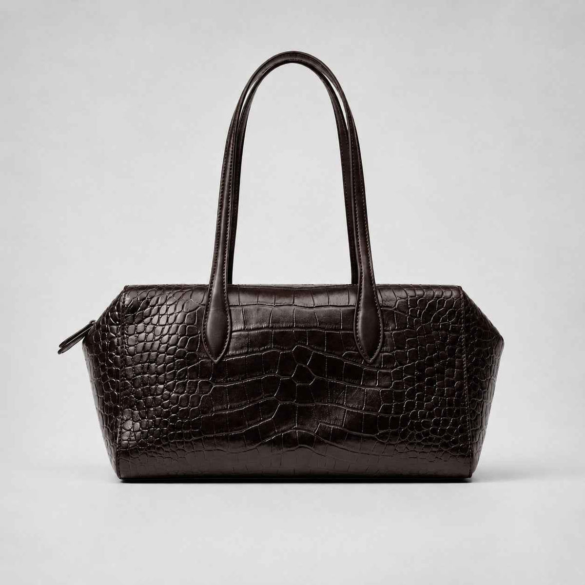 Sac cabas texturé à motif crocodile