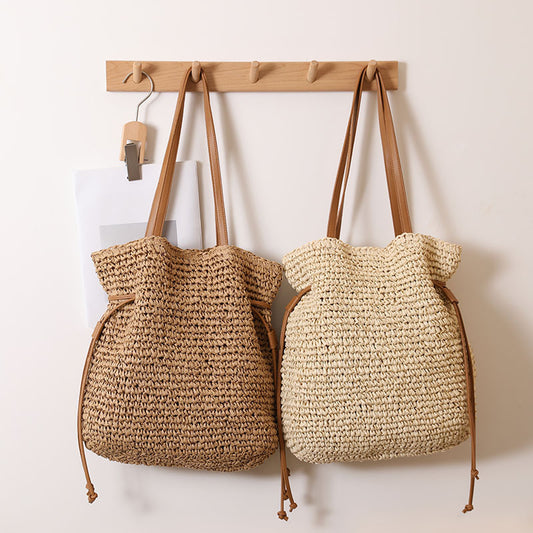SAC DE PLAGE GRAND PAILLE TRESSÉ