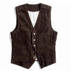 Cardigan Homme Velours Côtelé Rétro