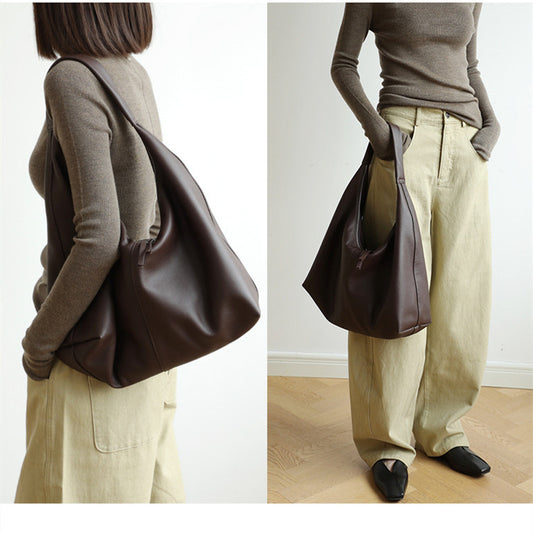 SAC ÉPAULIÈRE SOUPLE CUIR GRAND