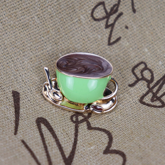 BROCHE TASSE À CAFÉ