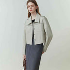 VESTE COURTE EN SIMILICUIR