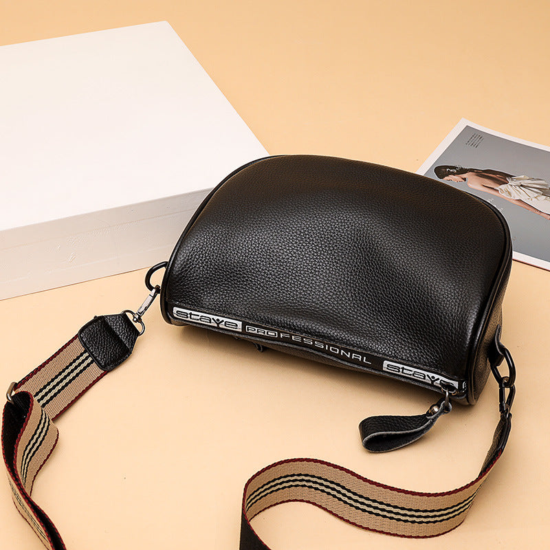Cowhide Saddle Bag Women's Fashion All-match Messenger Bag