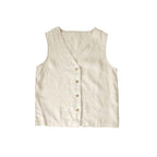 Gilet en lin à boutons