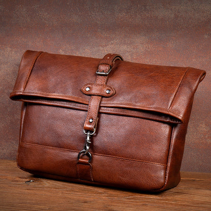 BESACE ÉPAULE CUIR POLI VINTAGE