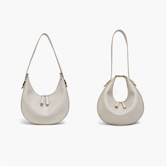 SAC DEMI-LUNE CUIR PORTÉ ÉPAULE