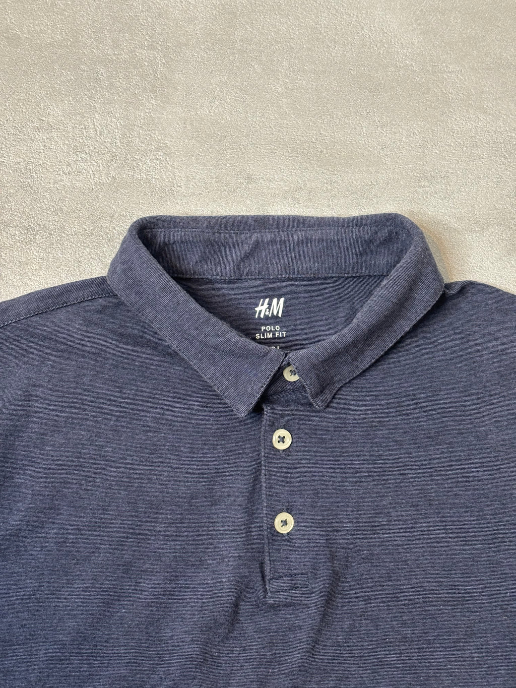 Polo Manches Courtes Slim Fit H&M - Marine L