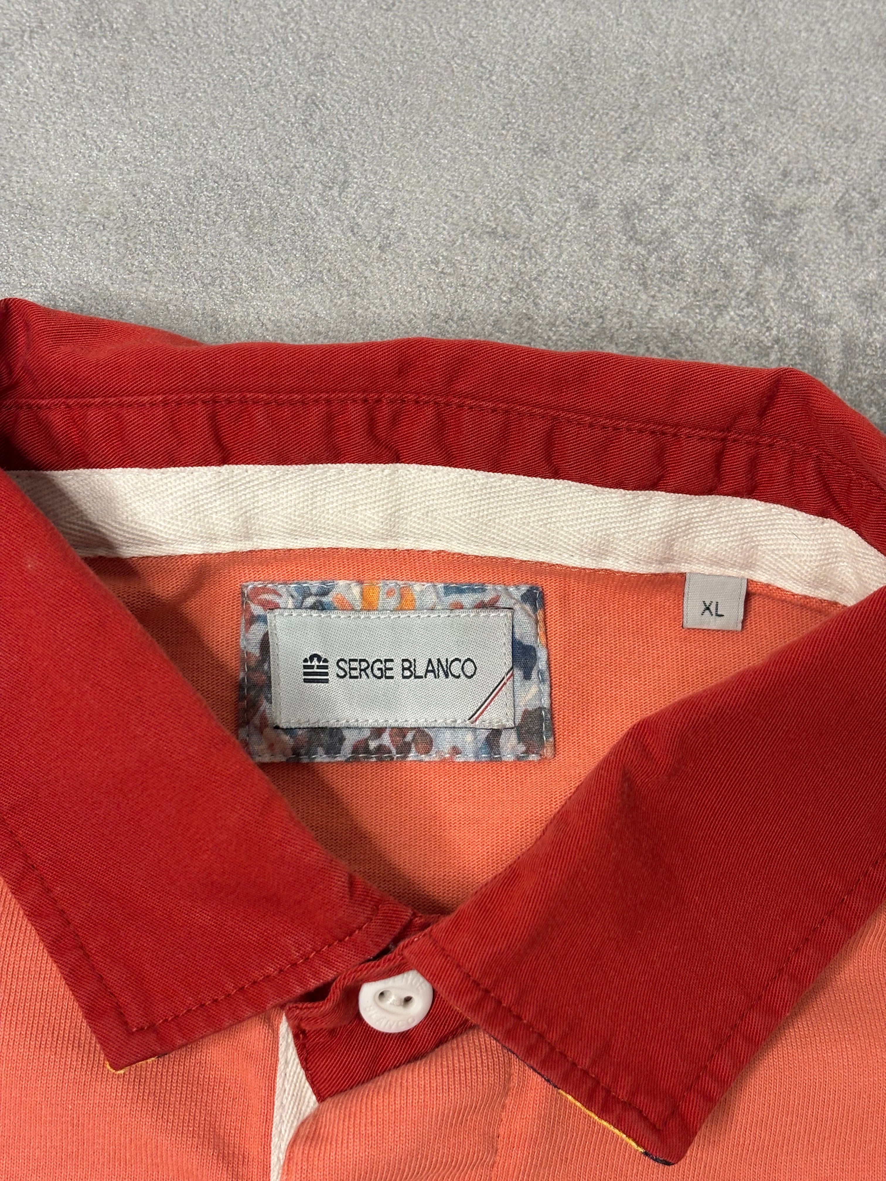 Polo manches courtes Serge Blanco - Orange XL 100% Coton