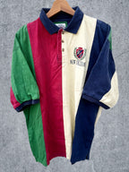 Polo Vintage New Orleans Color Block XL – 100% Coton Style Rétro Américain