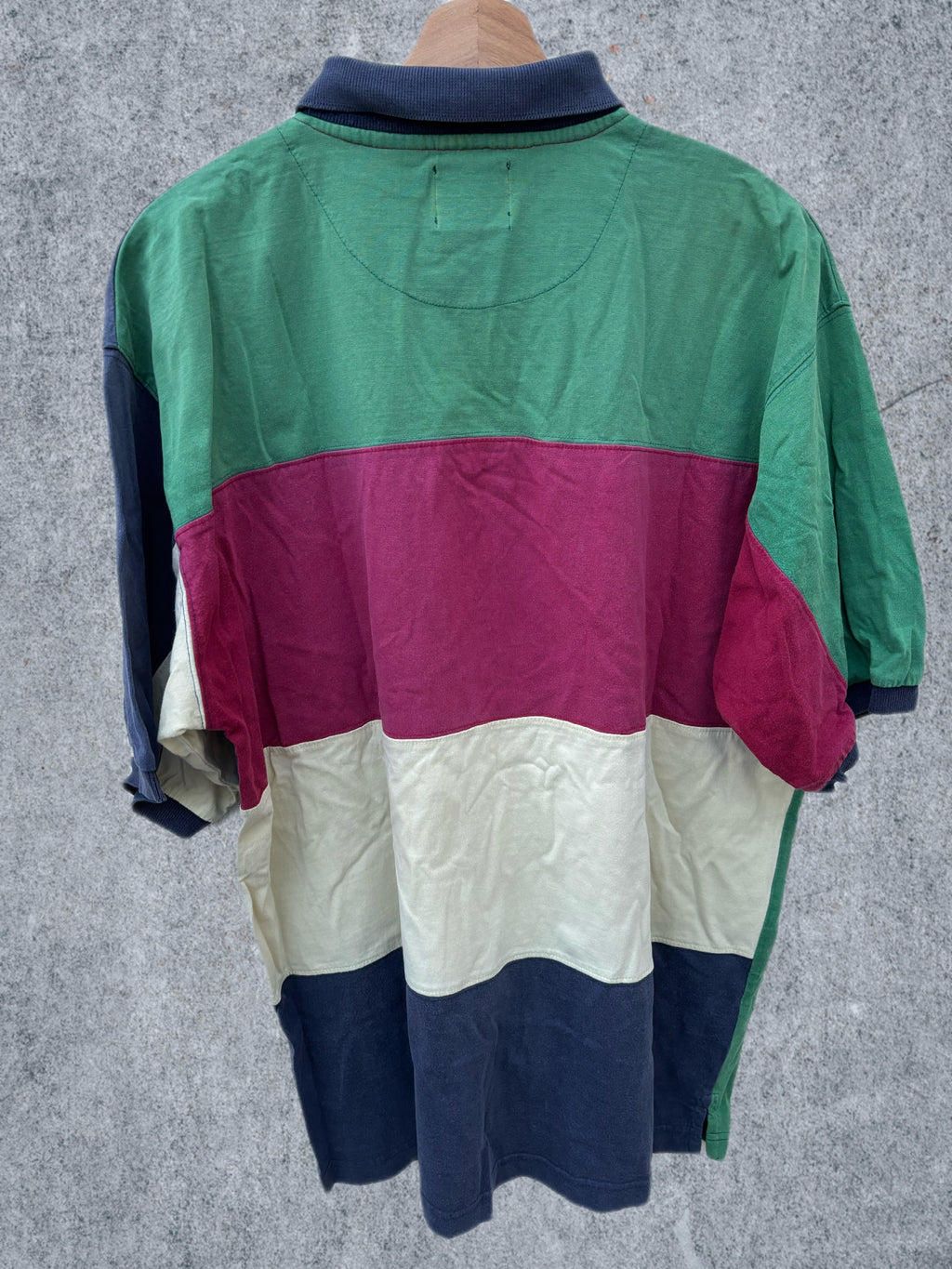 Polo Vintage New Orleans Color Block XL – 100% Coton Style Rétro Américain