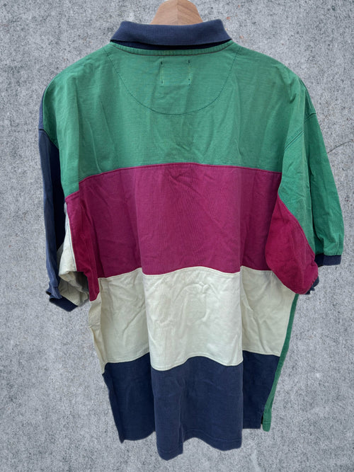 Polo Vintage New Orleans Color Block XL – 100% Coton Style Rétro Américain