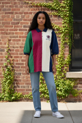 Polo Vintage New Orleans Color Block XL – 100% Coton Style Rétro Américain