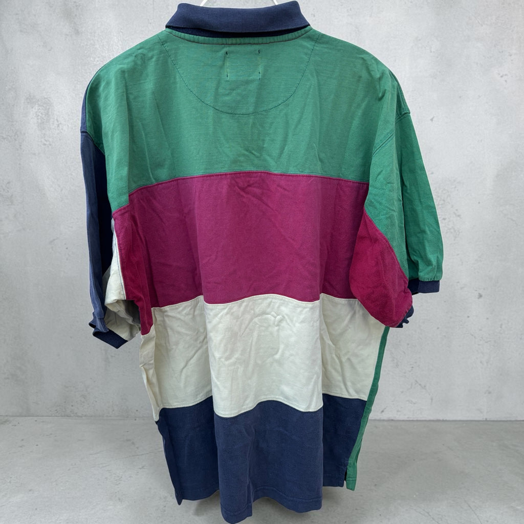 Polo Vintage New Orleans Color Block XL – 100% Coton Style Rétro Américain