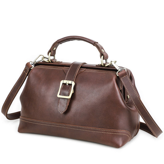 SAC ÉPAULIÈRE CUIR PLEINE FLEUR 2-EN-1