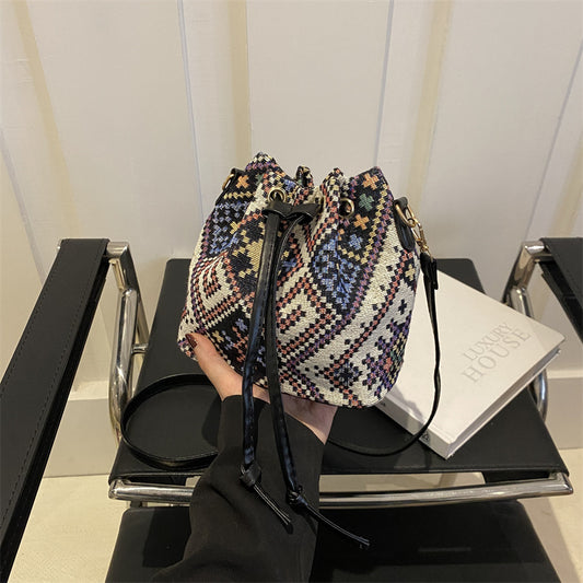 MINI SAC SEAU RÉTRO FEMME
