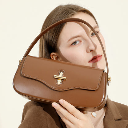 SAC BAGUETTE LUNE CUIR