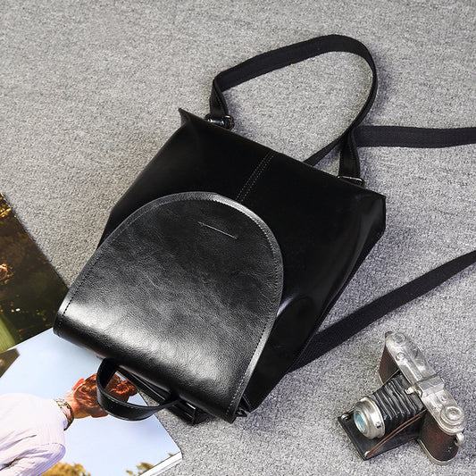 SAC À DOS RÉTRO EN CUIR FEMME