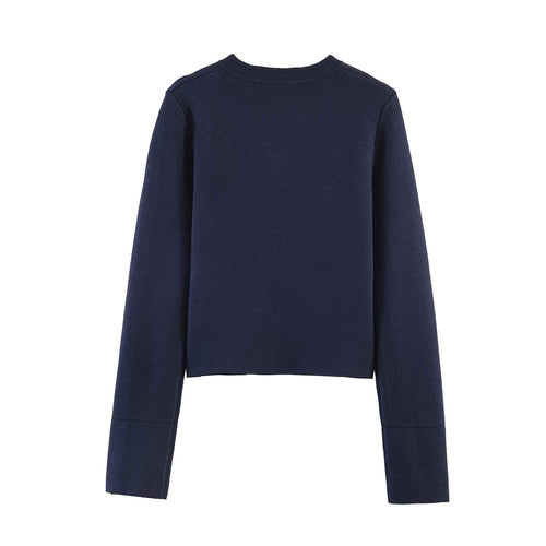Vintage-style Button-front Knit Cardigan