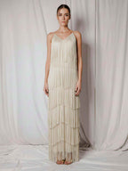ROBE MAXI À FRANGES