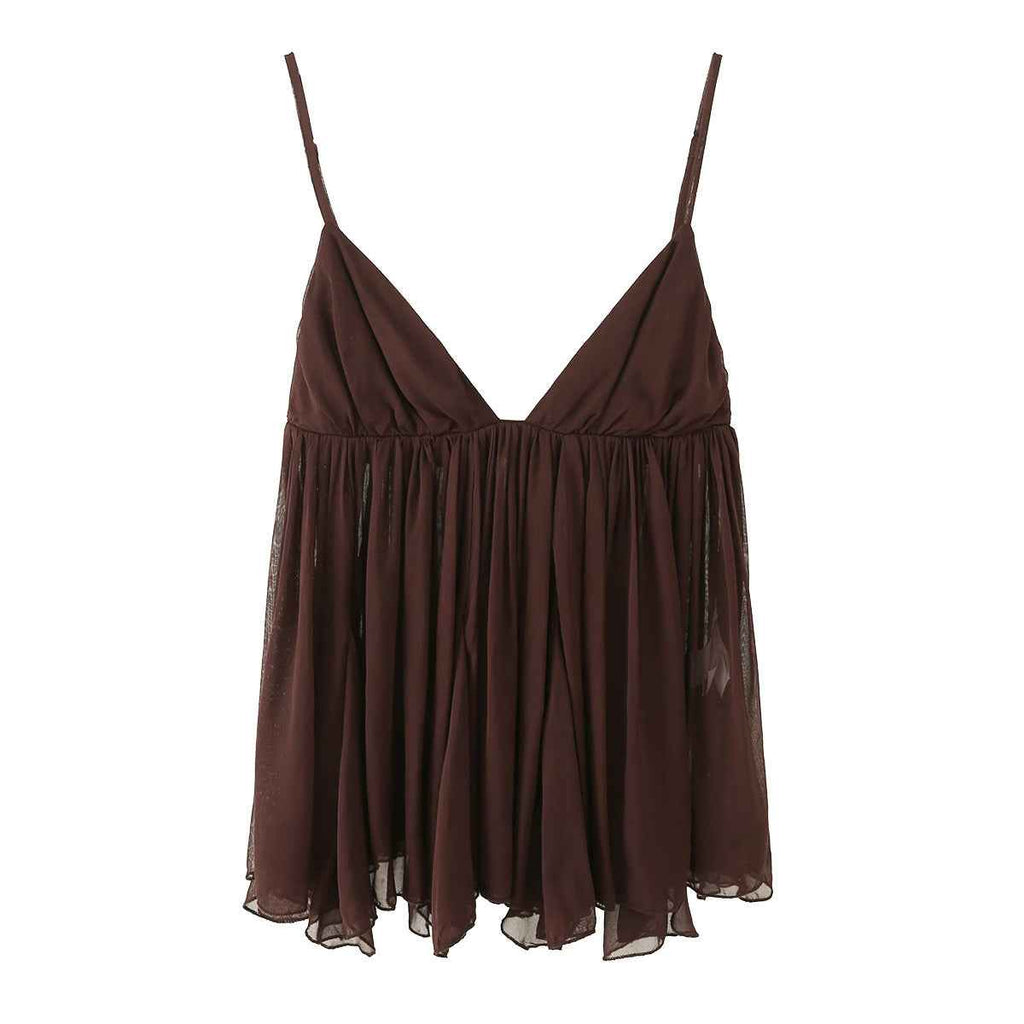 Débardeur Satin Femme Dos Nu – Top Fluide à Bretelles Fines