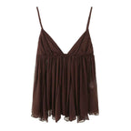 Débardeur Satin Femme Dos Nu – Top Fluide à Bretelles Fines