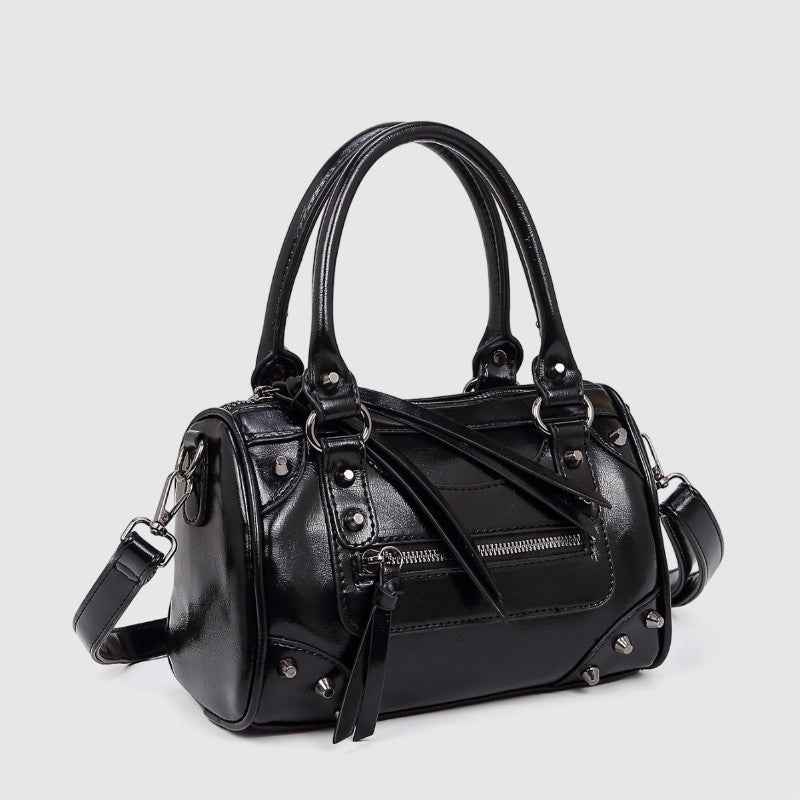 Sac Bowling Clouté Effet Biker Grand Format