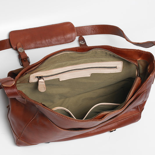 SAC BESACE EN VACHETTE POLI