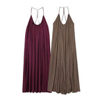 Robe Longue Dos Nu Fluide à Bretelles – Collection Évasion