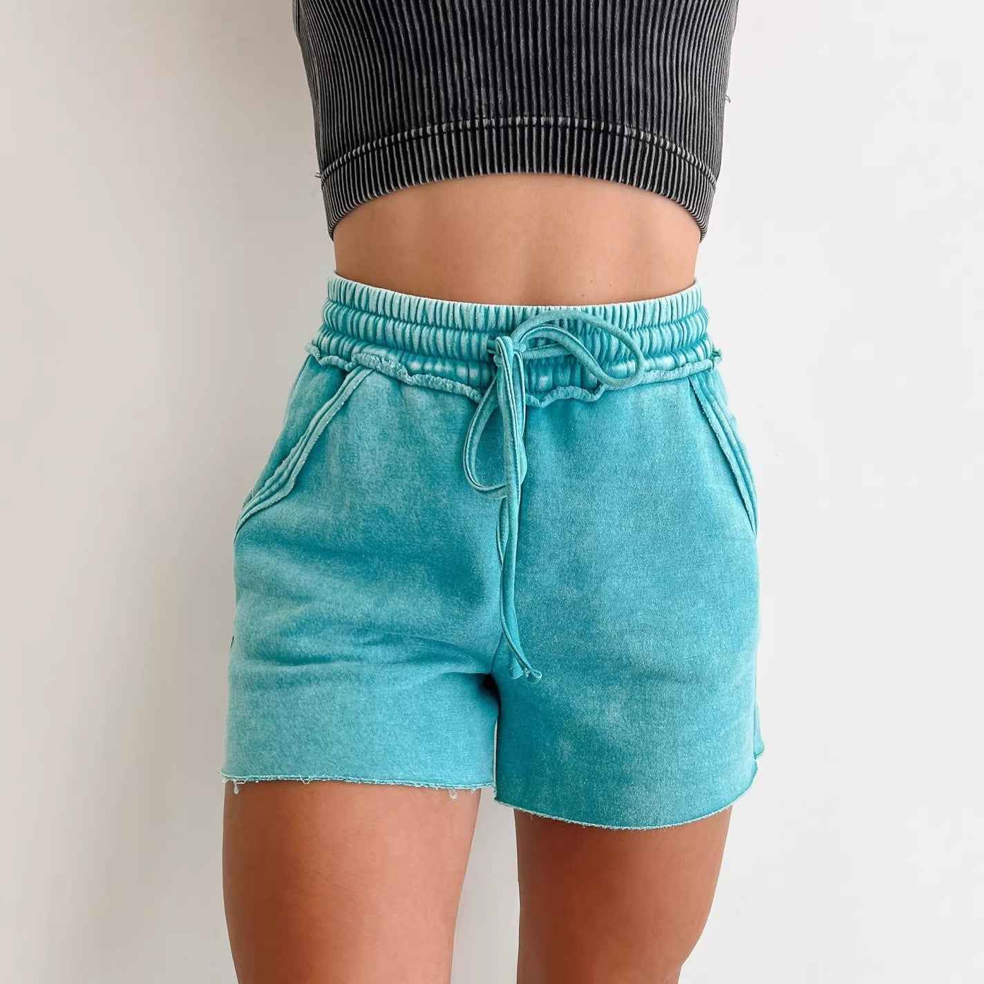 New Womens Summer Versatile High-waisted Shorts