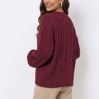 Simple And Versatile V-neck Knit Top
