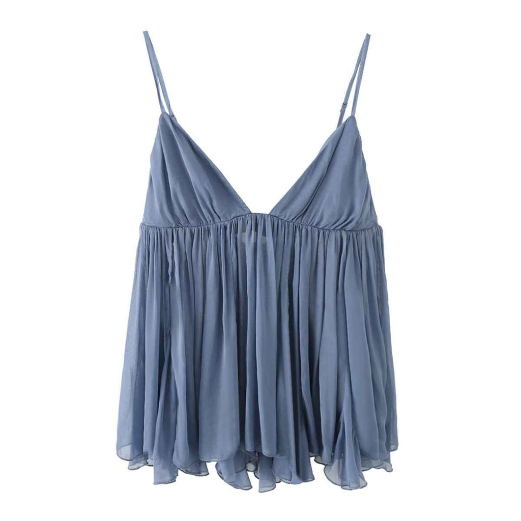 Débardeur Satin Femme Dos Nu – Top Fluide à Bretelles Fines