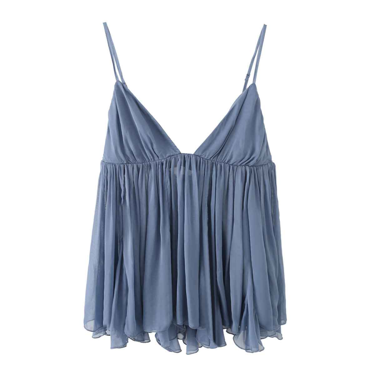 Débardeur Satin Femme Dos Nu – Top Fluide à Bretelles Fines