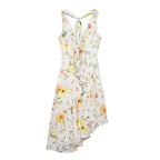 Summer Ethnic Print Irregular Skirt Sleeveless Swing Collar Dress