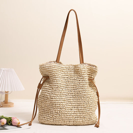 SAC DE PLAGE GRAND PAILLE TRESSÉ
