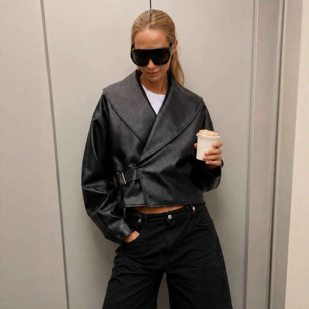 Veste similicuir à boucle / Rebelle Studio