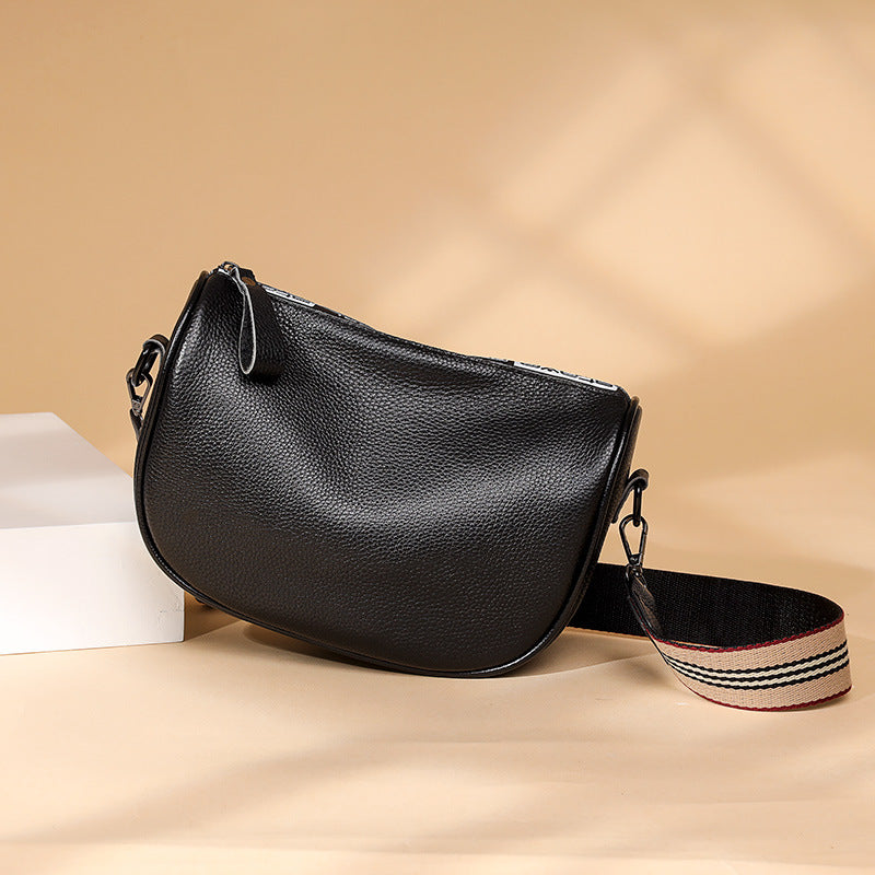 Cowhide Saddle Bag Women's Fashion All-match Messenger Bag