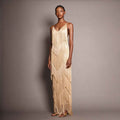 ROBE MAXI À FRANGES