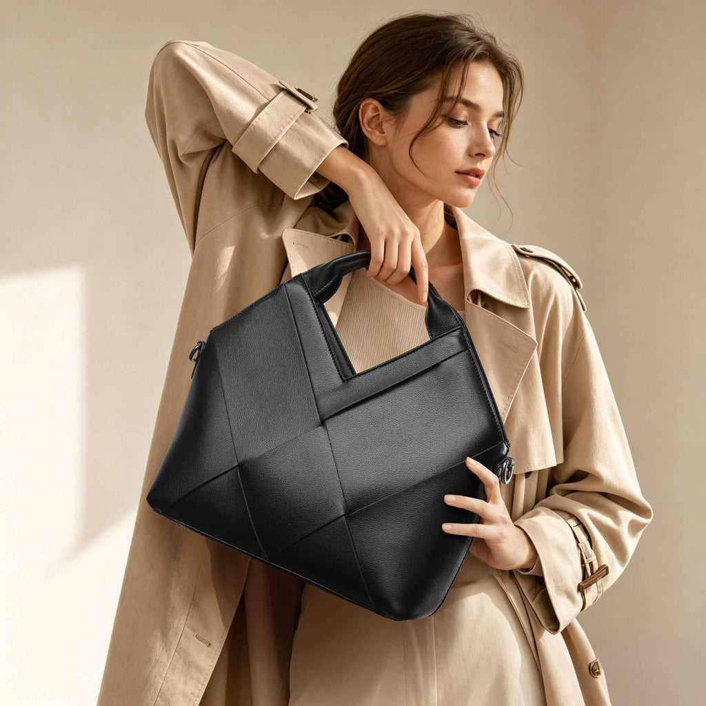 Grand sac cabas tressé tendance